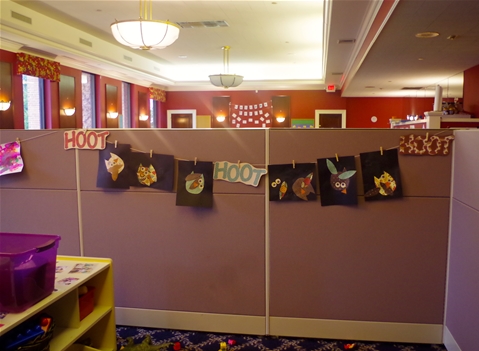 Champlain College's Ethan Allen Club building was transformed into a daycare center for infants and toddlers. 