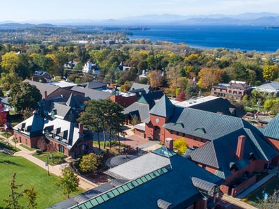 Beautiful arial view of campus